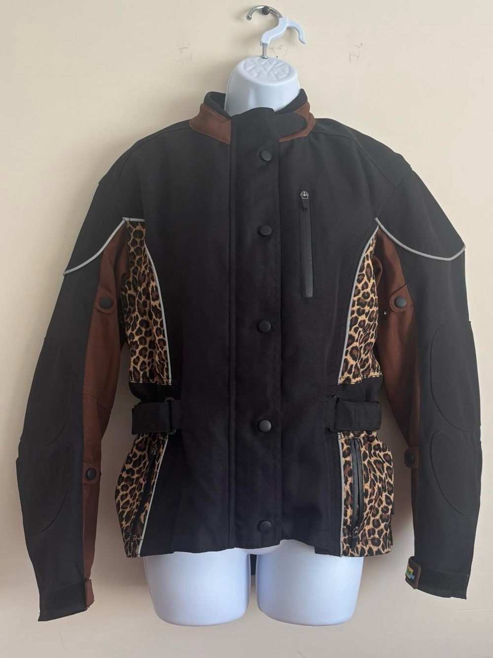 Girl Gear Morocco Leopard Print Motorcycle Jacket size Small
